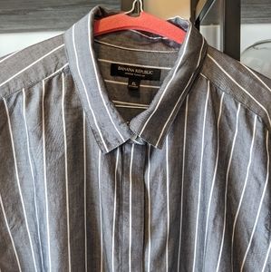 Grey Banana Republic Parker Tunic Button Down